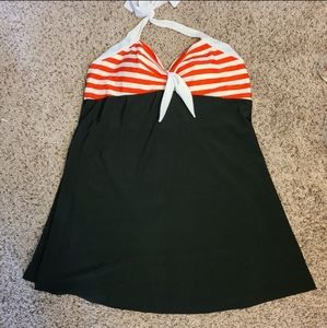 Nautical swim dress